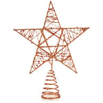 com-four® Étoile décorative Noël - Décorations de Sapin de Noël en métal - Décoration de Noël à Poser - Poinsettia décoratif (Couleur Bronze / 24cm)