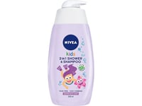 Nivea Nivea Kids 2In1 Body Wash Gel For Girls Sparkle Berry 500Ml