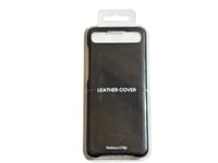 Genuine Samsung Leather Cover Galaxy Z Flip - Black EF-VF700LBEG