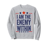 Funny I Am The Enemy Within 2024 Women's Cat Lady Sweatshirt