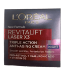 1 x Loreal REVITALIFT LASER X3 anti-aging Night cream , 50ml