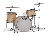 PDP Concept Classic Series 3-Piece Maple Shell Pack, Natural w/Walnut Hoops