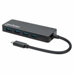 Manhattan – MH USB C 3.2 Gen1 Hub, 4 Ports, Blister (164924)