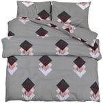 Vidaxl - Ensemble de housse de couette Gris 135x200 cm Coton Gris