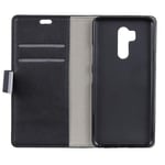 Mipcase Flip Phone Case for LG G7 ThinQ, Classic Simple Series Wallet Case with Card Slots, Leather Business Magnetic Closure Notebook Cover for LG G7 ThinQ (Black)