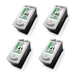 4x Cartridge 2+2 Replaces Canon CL41 PG40 CL-41 PG-40 PG40 CL41 PG-40