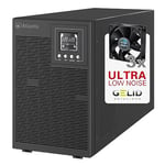 Atlantis A03-OP3002XLN Online 75% Quieter UPS Server Double Conversion Pure Sine Wave 3000VA 2100W, Low Noise Fans Gelid 31,3 dbA,USB,4 IEC, Slot, 6x12V-9Ah