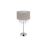 Stor bordslampa organza kristall