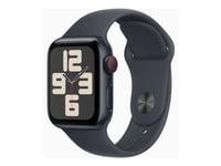 Apple Watch Se (Gps + Cellular) - 2e Génération - 40 Mm - Aluminium Minuit - Montre Connectée Avec Bracelet Sport - Fluoroélastomère - Minuit - Taille Du Bracelet : M/L - 32 Go - Lte, Wi-Fi 4...