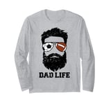 Soccer Football Dad Messy Hair Beard Soccer Football Dad Long Sleeve T-Shirt