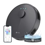 Lefant Robot Aspirateur Laveur 2 en 1 4000Pa,Navigation LiDAR, Cartographie Multi-étage,Zones Virtuelles, Connecté par Alexa/APP/WiFi,Idéal pour Poils d'animaux Tapis Sols Durs,M1 Gris