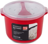 Good 2 Heat Plus 4308 Microwave Rice Cooker 2.8ltr, Plastic, Red