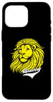 Coque pour iPhone 16 Pro Max Lion jaune Bravery Lion inspirant mignon