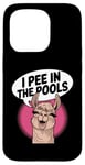 iPhone 15 Pro Funny Llama Confession "I Pee In The Pools" Sarcastic Humor Case