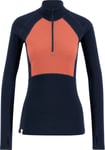 Ulvang Women's Peak Map Half Zip Baselayer Navy Blue/Mineral Red, M