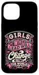 Coque pour iPhone 15 Girls Change the World Leader féminin positif