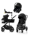 Britax Smile 5Z duovagn + Maxi-Cosi Pebble S babyskydd + isofixbas