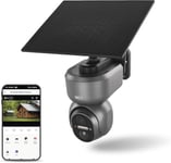 Gosmart Camera De Surveillance Intelligente D'Exterieur ¿ Camera Ip Rotative 3 Mp 4G/Lte & Application ¿ Detection De Mouvement,Vision Nocturne,Batterie De Panneau Solaire ¿ Compatible Google