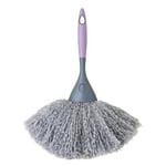 Vigar - Plumeau - pour Nettoyer Les Surfaces délicates - 19,5 x 16 x 34 cm - Collection Hengo - Plumeau Anti-poussière - Poignée avec Trou - Plumeau en Microfibre - Gris