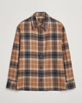 A.P.C. Bobby Wool Checked Overshirt Beige Check