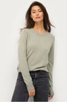 Vila - Tröja viRil L/s O-neck Knit Top - Grön