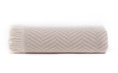 Todocama Couvre-lit Multifonction pour canapé, Plaid pour lit, fabriqué en Espagne, Chevrons (Beige Sable, 125 x 180 cm)