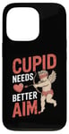 Coque pour iPhone 13 Pro Cupidon a besoin d'un meilleur objectif humoristique pour la Saint-Valentin