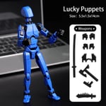 Titan 13 Actionfigur T13 Modellfigurer 3D-utskrivna Multi-ledade Rörliga Lucky 13 Actionfigur Nova 13 Actionfigur Dummy Blue 14cm