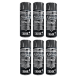 6X Black Metallic Spray Paint Aerosol Auto Gloss Lacquer Wood Metal 200ml