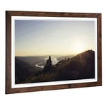 Big Box Art Framed Print of Landscape Dawn Forest Design | Wall Art Picture | Home Decor for Kitchen, Living, Dining Room, Lounge, Bedroom, Hallway, Office, Walnut, A2 / 24.5x18 Inch / 62x45cm