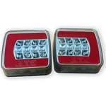 Feux arrieres led 12/24 volts 4 fonctions camions remorques