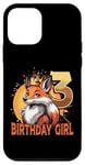 Coque pour iPhone 12 mini 3ème anniversaire fille renard 3 ans