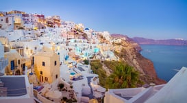 Cityscape of Santorini Island