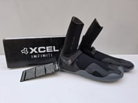 Xcel Infiniti 7mm Round Toe Wetsuit Boots - Black - Size 13 (UK 12)