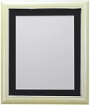 FRAMES BY POST Soda Picture Photo Frame, Plastic, Cream with Black Mount, 40 x 30 cm Image Size 12 x 10 Inch