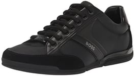 Hugo Boss Homme Saturn Baskets Basses à Profil Bas, Noir, 44.5 EU