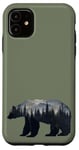 iPhone 11 Mountain Forest Bear Silhouette Nature Wilderness Graphic Case