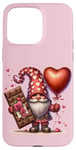 iPhone 15 Pro Max Pink Valentines Day Gnome Accessories Valentines Chocolate Case