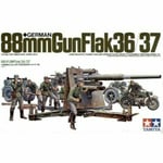 Tamiya 35017 WW2 German 88mm Gun Flak 36/37 military model kit 1/35 Scale