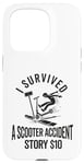 Coque pour iPhone 15 Pro Trottinette électrique drôle survivant accident