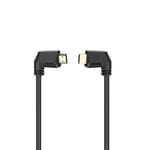 Hama Kabel HDMI Ethernet Vinklad Guld Svart 1.5m