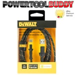 Dewalt 1.8m/6ft USB-C Braided Android /iPhone 15 Charging Cable USB To Type C