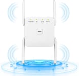 Répéteur Wifi Amplificateur Wifi Ac1200 Mbps,Wifi Extender,Bouton Wps,Play And Plug,Répéteur Wifi Puissant Avec Un Port Ethernet,Compatible Avec Toutes Les Box Internet(Blanc)