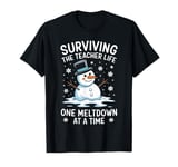 Surviving The Teacher Life One Meltdown Christmas Women Men T-Shirt