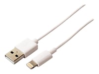 Ksix Mobile Tech - Câble Lightning - Lightning mâle pour USB mâle - 1 m - blanc