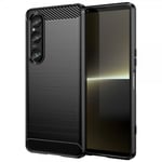 Sony Xperia 1 VI Skal Borstad Kolfibertextur Svart