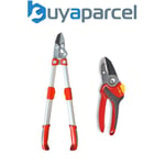 Wolf Garten RS900T POWER Cut Anvil Telescopic Loppers & RS2500 Pruner Secateurs