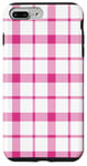 iPhone 7 Plus/8 Plus Pink Checkered Plaid Flannel Gingham Pattern Checker Rustic Case