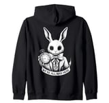 Alice in Wonderland - We're All Mad Here Rabbit Hatter Quote Zip Hoodie