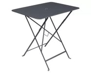 Table de jardin pliante Bistro en métal coloris carbone L.77 x l.57 x H.74 cm